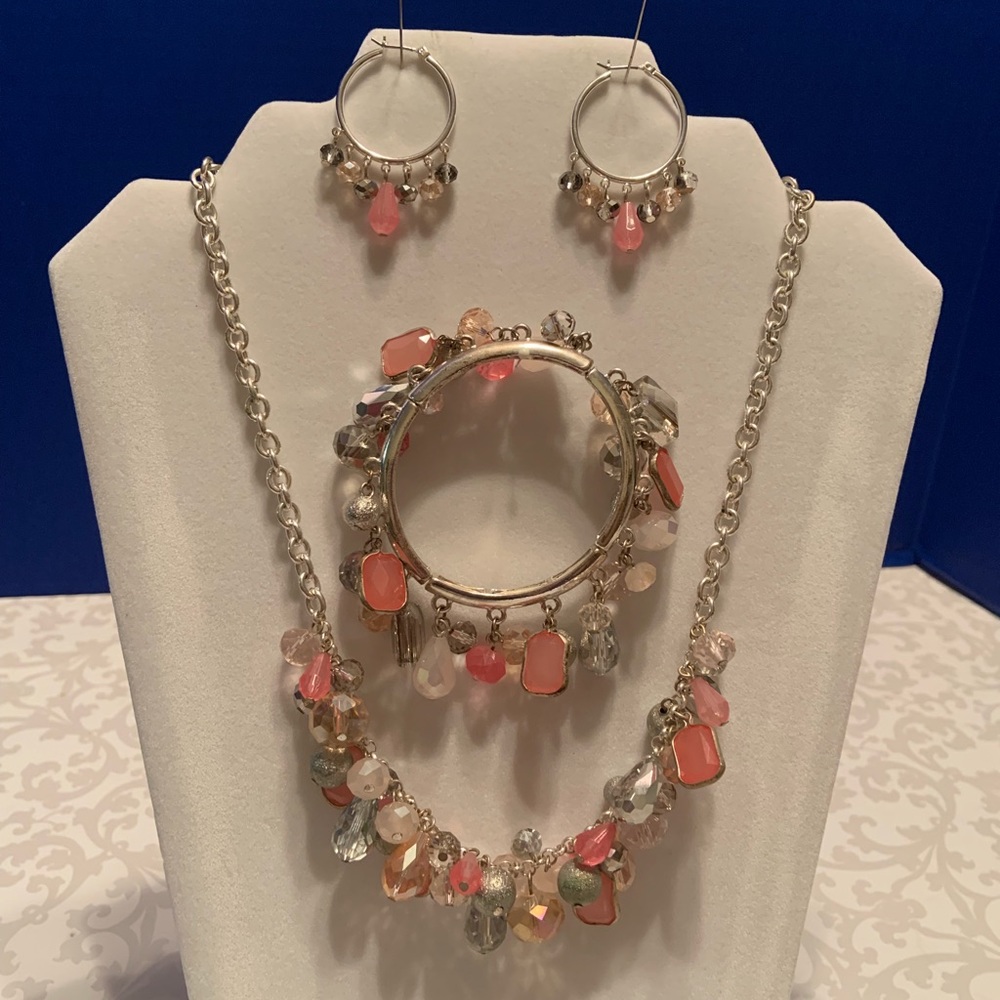 3-pc pink/silver set